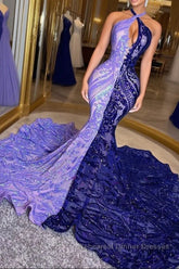 Beautiful Long Mix Colour Sleeveless Mermaid Semi Formal Prom Dresses